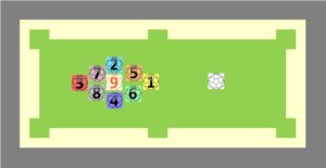 snookball（スヌークボール）・ビリッカーのルール、エイトボールの並べ方