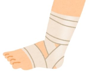 テーピングの画像：いらすとや