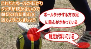 足裏でボールタッチしている写真6